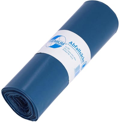 Sterke Blauwe Vuilniszakken 70 Liter (50 my) - Extra Scheurvast Afvalzakken