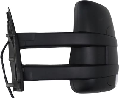 BILMAX Linker Buitenspiegel Vervanging voor Iveco Daily 2006–2014 Elektrisch Verstelbaar, Verwarmd, 7+4-Pins, Met Sensor, Lange Arm, Zwart, Handmatig Inklapbaar (Bestuurderszijde)