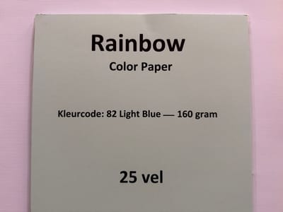 Rainbow Kl-82 Licht blauw 25 vel 160 gram Papier