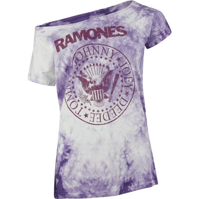 Ramones T-shirt - Crest - S tot L - voor Vrouwen - lila