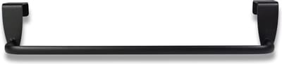 Baulk® - Handdoekrek - Handdoekhouder - Handdoekstang - Vaatdoekhouder - Modern - Zwart - Roestvrij - 27cm x 6 cm - Voor alle kastdeuren
