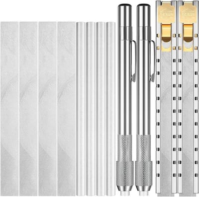 Zeepsteen Houder - Markeerpen Lassen - Metaal Bewerken - Aluminium Pen - 18 cm - Zilver