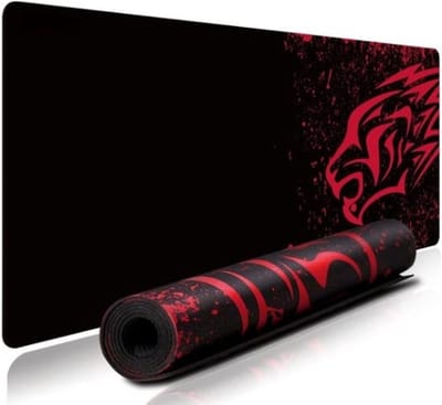 StayPowered XL Gaming Mousepad - Maximale Controle voor Gamers en Professionals - Groot Formaat - Gladde Stoffen Bovenlaag - Gemakkelijk Schoon te Maken - Anti-slip Onderkant - Perfect voor Elk Bureau - Zwart - Levering Sneller dan Aangegeven!
