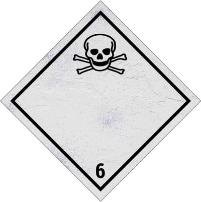 ADR klasse 6.1 giftige stoffen bord | Sign Again materiaal | 10 x 10 cm