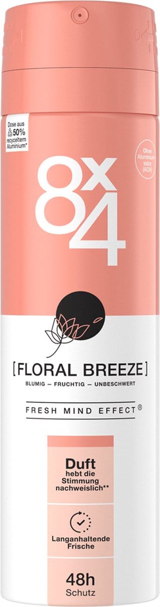 8 x 4 Deospray - No.14 Floral Breeze - Deodorant - Bloemengeur - 150 ml
