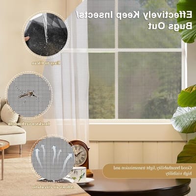 Muggenhor voor Raam en Deur, 120 x 250 cm, Effectieve Bescherming tegen Insecten en Vliegen
