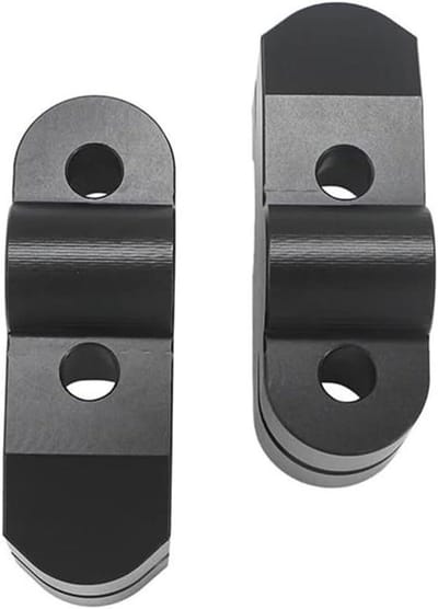 Stuurverhoger Motorfiets - Verhoogde Klem - Comfortabeler Rijden - CNC Aluminium Legering - 300 Gram - Zwart