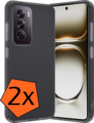 Hoes - 2 Stuks - Geschikt voor OPPO Reno 12 - Sterk & Shockproof - Case Siliconen - Back Cover - Telefoon Hoes - Transparant