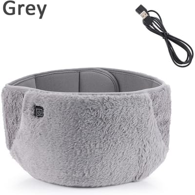 Ceinture Chauffante Électrique Réglable pour Abdomen Réchauffeur d'Utérus Anti-Froid Chauffage à Compression Chaude Hivernal Coussinets Chauffants pour Crampes Menstruelles Hommes grise