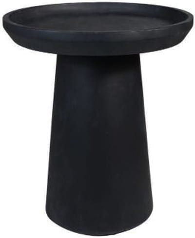 HSM Collection-Ronde Bijzettafel Drum-45x45x50-Zwart-Mango