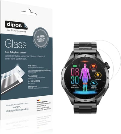 dipos – 2x Pantserfolie geschikt voor AAFGVC BEYERSWERK Alpha Pro | 9H Screenprotector
