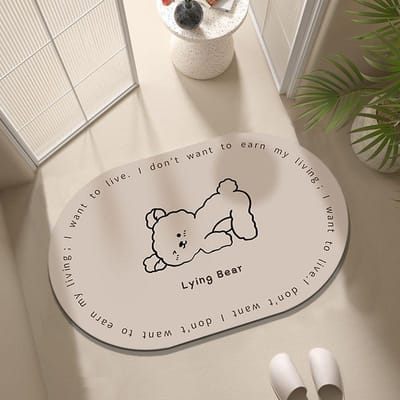 Diatomeeënaarde Mat Modern Eenvoudig Lucht Badkamer Toilet Deur Toilet Antislip Absorberend Vuil Sneldrogende Mat 50 * 80cm Crystal Velvet gray