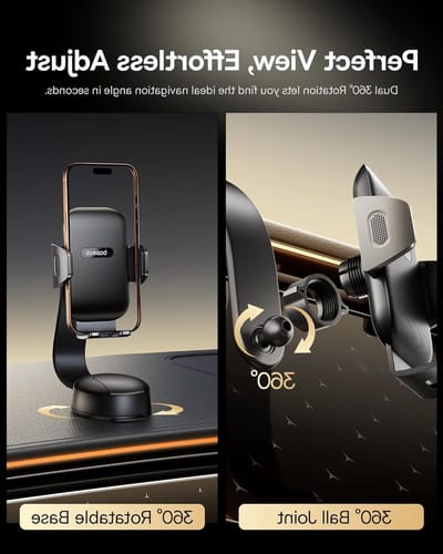 Luchtdruk telefoonhouder voor auto met zuignap en 360° rotatie voor alle smartphones, ideaal voor iPhone en Samsung