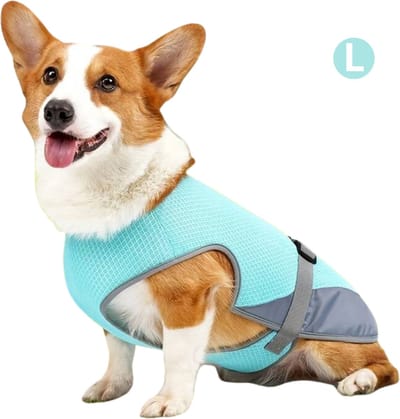 Livano Koelvest Hond - Koelvesten - Verkoeling - Honden Kleding - Hondenkleding - Duurzaam - Blauw - Maat L