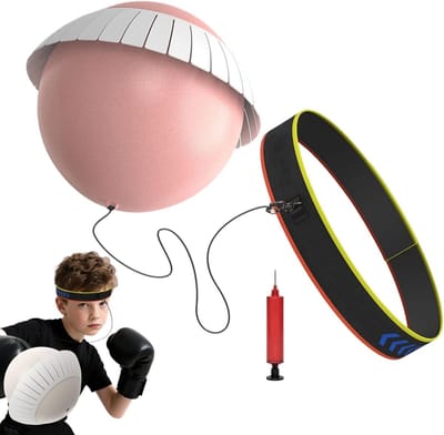 Reflexbal Boksset - Hoofdband Boksbal - Verbeteren Reflexen - Verstelbare Hoofdband - N.v.t. - Roze