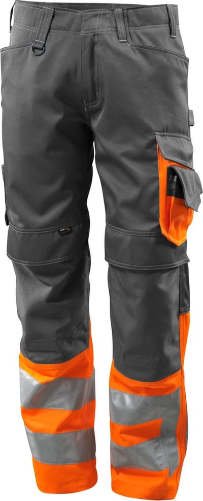 Mascot Safe Supreme Broek met kniezakken 15679-860 - donkerantraciet/hi-vis oranje - C50 - 82