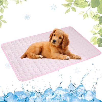 Koelmat voor honden - Zomermat voor honden - Koelmat voor katten van ijszijde - Wasbaar - Duurzame koelmat voor huisdieren - Koeldeken voor katten en honden - Ademende koeldeken van ijszijde - Huisdierbenodigdheden - 70x55cm (M)