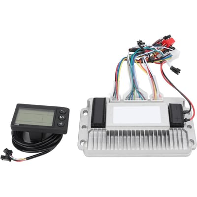 48V 60V 1000W Contrôleur de Moteur Brushless Kit Contrôleur à Onde Sinusoïdale 3 Modes avec Écran LCD pour Vélo Électrique white