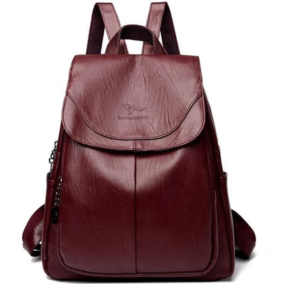 Nieuwe Versie van Zacht Leer Dames Rugzak voor Dames Nieuwe Stijl Puur Zacht Leer Rugzak Grote Capaciteit Student Schooltas Dames Tas