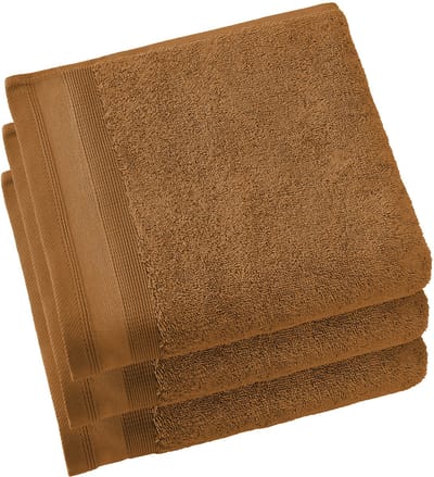 De Witte Lietaer Handdoeken Contessa, Caramel - 50 x 100 cm - 3 stuks - Katoen