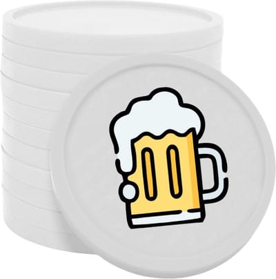 CombiCraft Biermunten / Consumptiemunten Wit - Ø29mm enkelzijdig bedrukt - 100 stuks