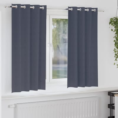 vidaXL Zwart-out Gordijnen met Ringen 2 st Antraciet 175 x 140 cm