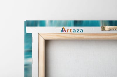 Artaza Canvas Schilderij Drieluik Abstracte Luxe Kunst in het Blauw met Goud - 120x60 - Foto Op Canvas - Canvas Print