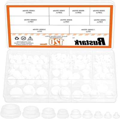 Gatpluggen Set - Afsluitdoppen - Gaten Afwerken - 9 Maten - 120 Stuks - Wit