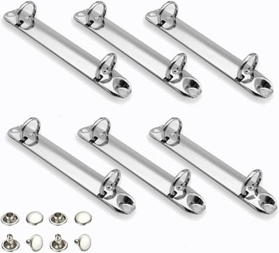 Set van 6 Metalen Vervangingsringbinders voor Archivering, Notitieboeken en DIY Projecten