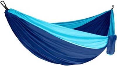 Kampeerhangmat - Reishangmat - Ontspannen Buiten - Scheurvast Pongee - 300x200 cm - Blauw