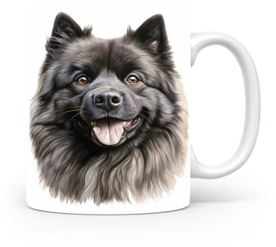 Mok Keeshond Beker voor koffie of tas voor thee, cadeau voor dierenliefhebbers, moeder, vader, collega, vriend, vriendin, kantoor, opa, oma, hond, kerst, sinterklaas, verjaardag