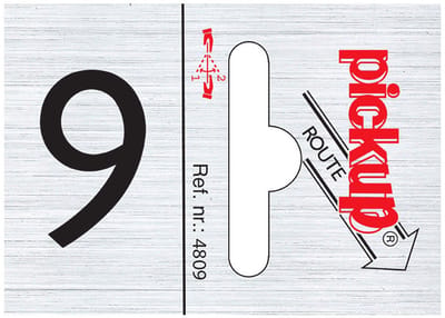 Pickup Route alulook 25x44 mm - cijfer 9