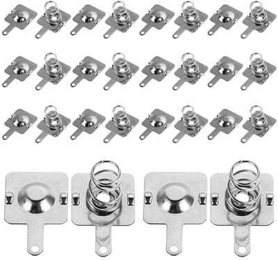 Batterijveertjes Sets - Batterijcontacten Veertjes - Apparaten Repareren - Universele AA Pasvorm - 30 Sets - Zilver