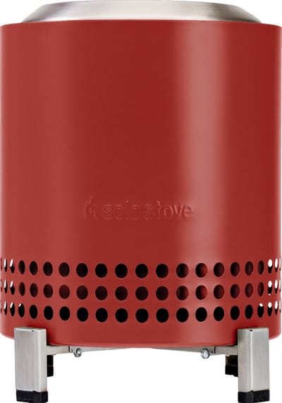 Solo Stove Mesa XL Vuurkorf voor op tafel | Rookarm minivuur voor in de stad en voorsteden, Werkt op pellets of hout, veilig, roestvrij staal, met standaard, reistas, 21,8 x 17,8 cm, 1 kg, Rood