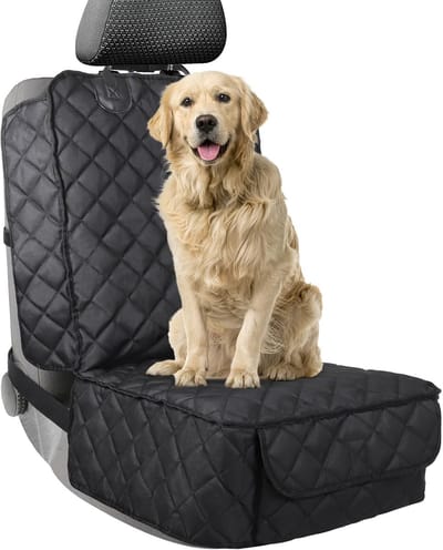 Famanu - Autostoelhoes voor honden, autostoelhoezen met volledige dekking, dragers en reisproducten voor honden, goede waterdichte prestaties, autostoelbeschermer, geschikt voor SUV's, auto's (Hondenhoes voor voorzetel)