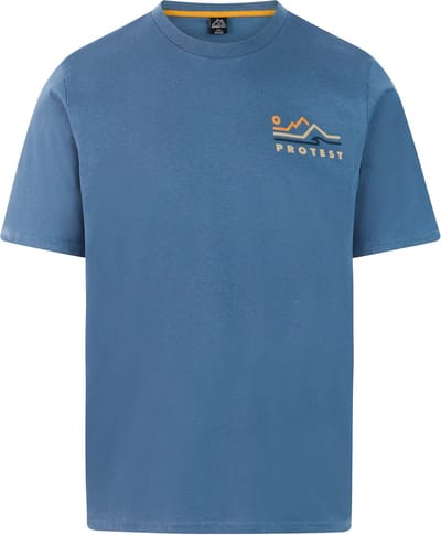 Protest PRTAxelle - T-shirt Heren - Korte mouwen - Ronde hals - Normale pasvorm - Blauw