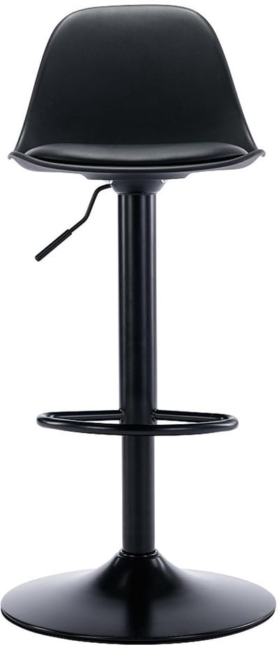 Vente-unique Set van 2 barkrukken van polypropyleen en metaal - Zwart - XAFI L 41 cm x H 101.5 cm x D 39 cm