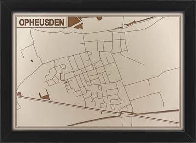 Houten stadskaart van Opheusden