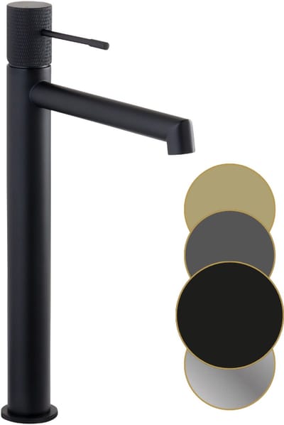 Schulte Wastafelmengkraan Kadia L - Hoog - Matzwart