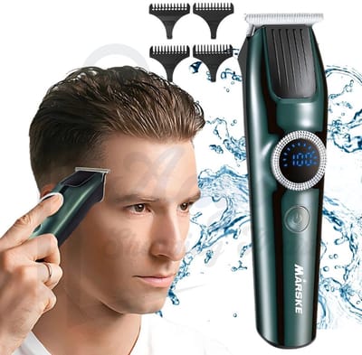 Professionele Tondeuse Draadloos – Hair Clipper met 4 Opzetkammen – baardtrimmer – 180 min Accu – USB Oplaadbaar met LCD Display – Haar- en Baardtrimmer met Opzetstukken – trimmer set mannen – tondeuse mannen – tondeuse hoofdhaar – 71657