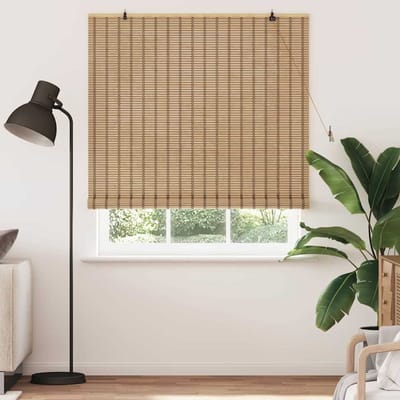 vidaXL - Rolgordijn - Natuurlijk - en - Bruin - 140 - x - 160 - cm - Bamboe