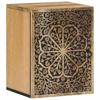 Vidaxl Wandkast voor de Badkamer, 38X33X48 Cm, Massief Mangohout