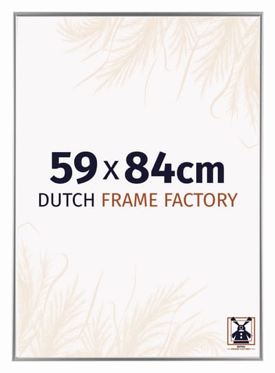 Fotolijst 59x84 cm - Kunststof - Zilver Hoogglans - Easy