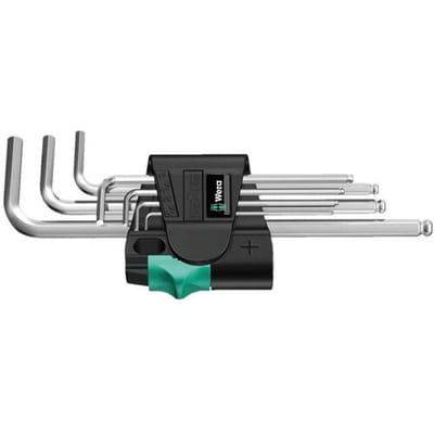 Wera 950 PKL/7 SM N Inbus Haakse schroevendraaierset 1.5 mm, 2 mm, 2.5 mm, 3 mm, 4 mm, 5 mm, 6 mm 7-delig