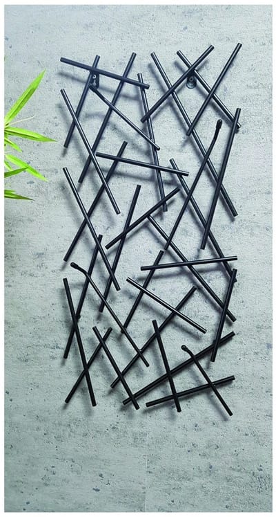 Kapstok – Zwart metaal – 4 haken – 30x5x60 cm – Stijlvol en ruimtebesparend