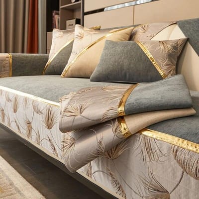 Chenille Jacquard Stoffen Bankhoes Lederen Bankhoes Europese Stijl Bankhoes Aangepaste Antislip 2/3/4 Zits Bank Handdoek 70x70cm 1pcs
