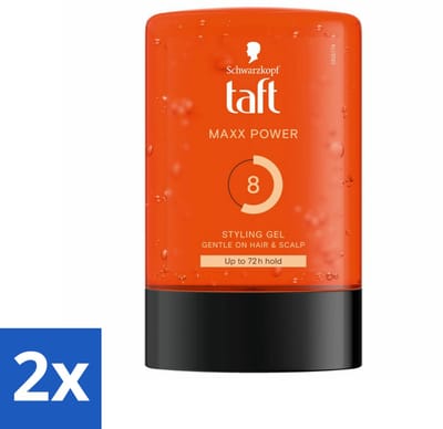 2 x Taft - Maxx Power 8 - Styling Gel - Langdurige fixatie - 300 ml - Haar Gel - Styling Gel - Taft Gel - Sterke Hold - Langdurige Fixatie