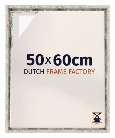Baklijst 50x60 cm - Wit Vintage - Geschikt voor Canvasdoek - MDF Baklijst Lausanne