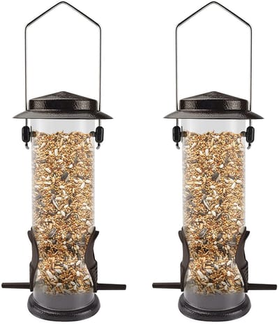 ONF3 - Metalen voederbakken voor wilde vogels - Vogelvoeder voor buiten - Duurzaam en stevig - Roestvrijstaal - Aantrekken van wilde vogels - Ge...