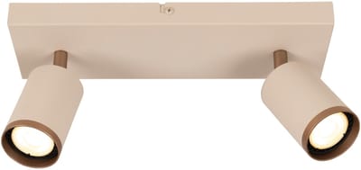 Lucide REGINA - Plafondspot (Plafondlamp) - 2xGU10 - Taupe | Essential